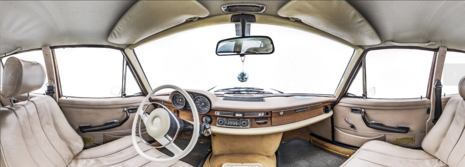 interior of a car panorama